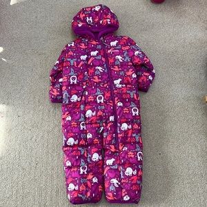 Columbia Infant snuggle bunny bunting snow suit - pink size 12-24months